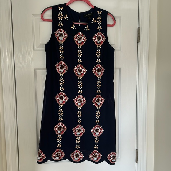 Banana Republic Navy Beaded Shift Dress - Picture 1 of 8